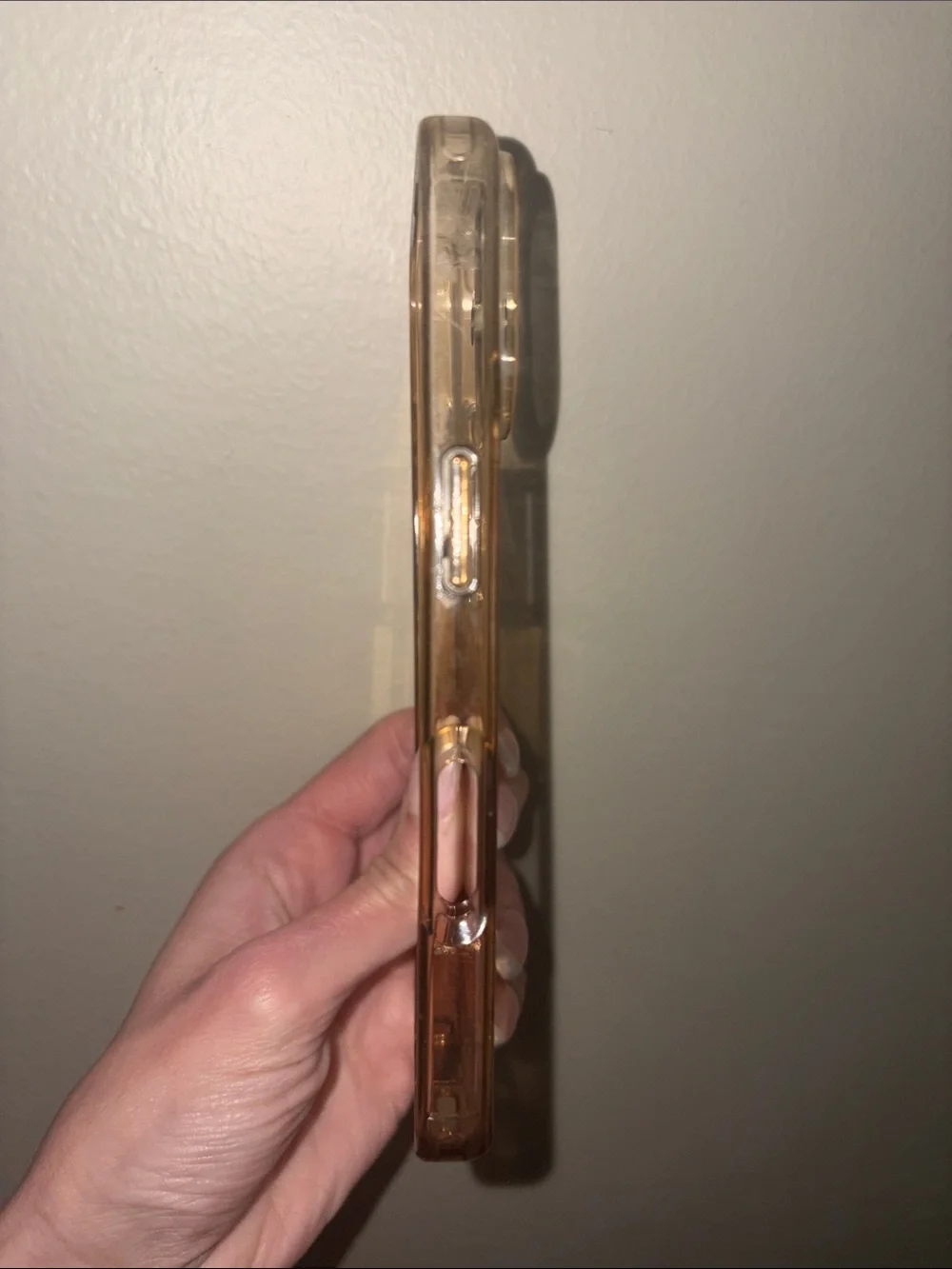 Clear Phone Case with Rose Gold Bumper - Slim Protective Cover